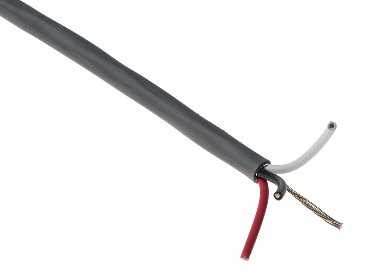 Alpha Wire Alpha Essentials Communication & Control Control Cable, 3 Cores, 0.56 mm² 20 AWG, Screened, 30 m, Grey