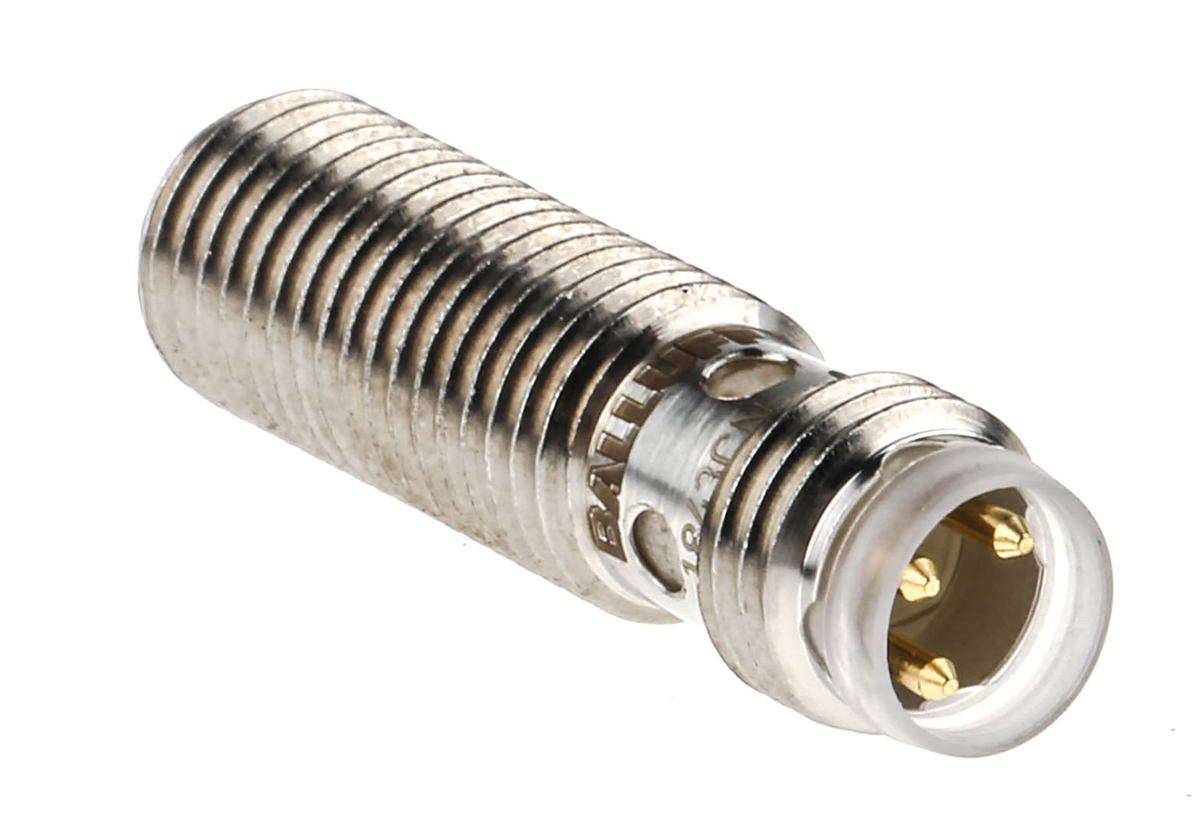 BALLUFF Inductive Threaded Barrel Proximity Sensor, M8, 1.5 mm Detection, PNP NO, 12 → 30 V dc