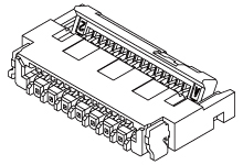 Molex, 502598 0.3mm Pitch 45 Way Right Angle Female FPC Connector