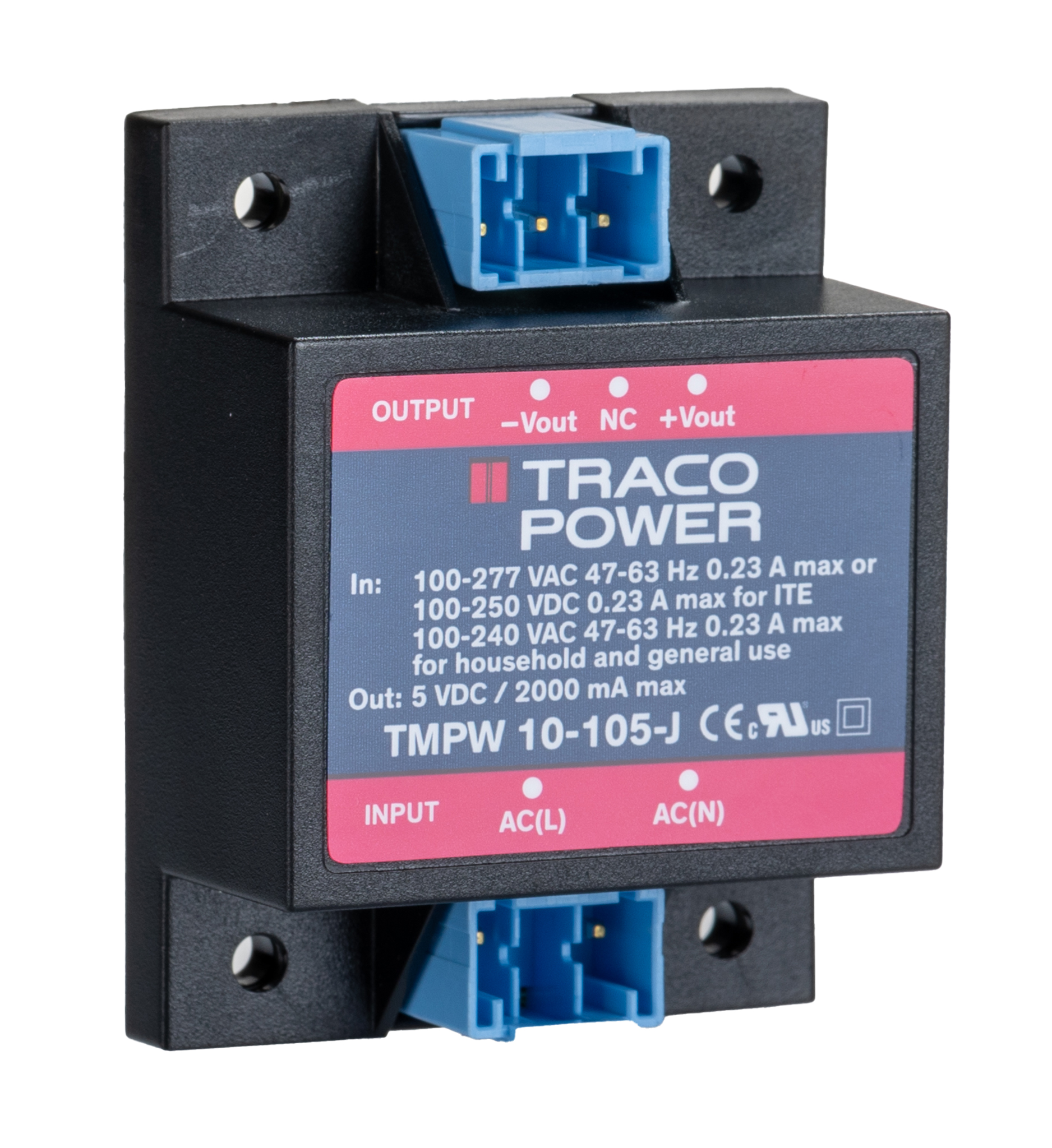 TRACOPOWER Switching Power Supply, TMPW 10-105-J 10W, Dual Output, 90 → 305V ac Input Voltage