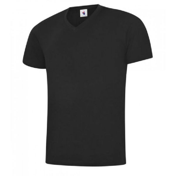 Uneek Black 100% Cotton Short Sleeve T-Shirt, UK- 3XL, EUR- 3XL