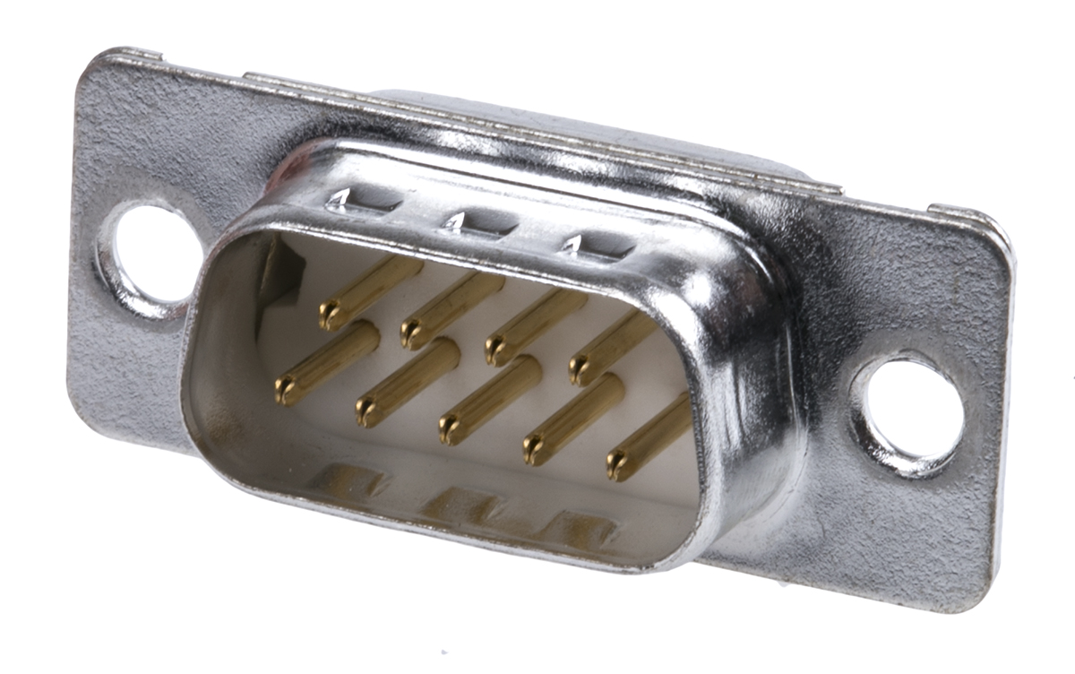 Amphenol Communications Solutions D 9 Way Through Hole D-sub Connector Plug, 2.74mm Pitch