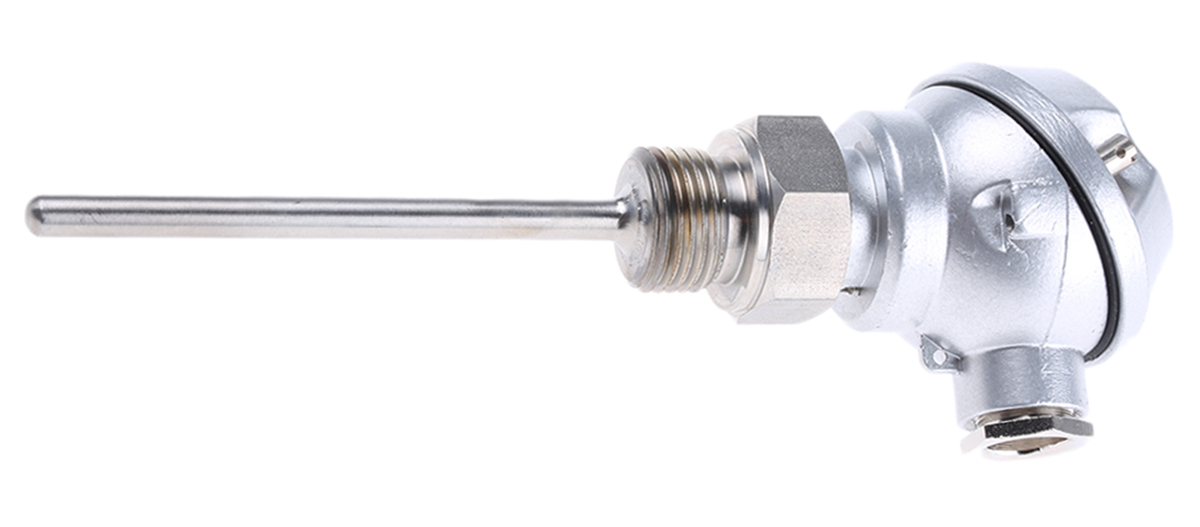 Correge PT100 RTD Sensor, 6mm Dia, 100mm Long, 3 Wire, 1/2 GCY, Classe B +400°C Max