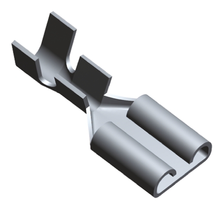 TE Connectivity FASTON .250 Uninsulated Female Spade Connector, Receptacle, 6.35 x 0.81mm Tab Size, 2mm² to 6mm²