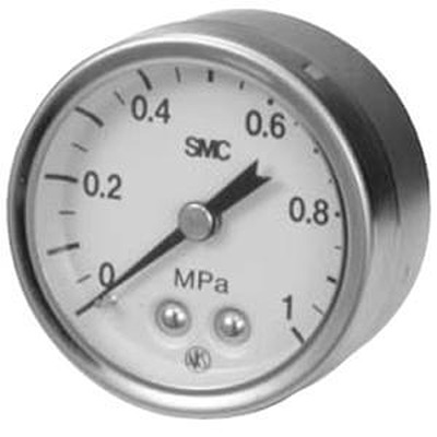 SMC R 1/4 Analogue Pressure Gauge 0.2mPa 43mm Outside Diameter