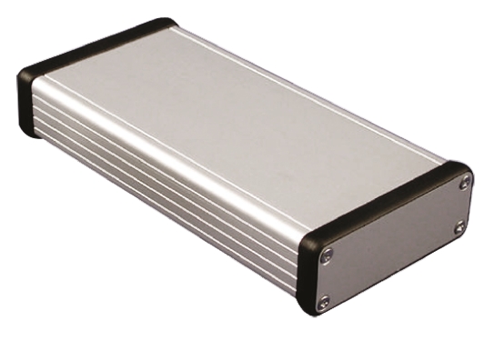 Hammond 1455 Series Silver Anodised Aluminium Enclosure, IP54, Silver Anodized Lid, 160 x 78 x 27mm