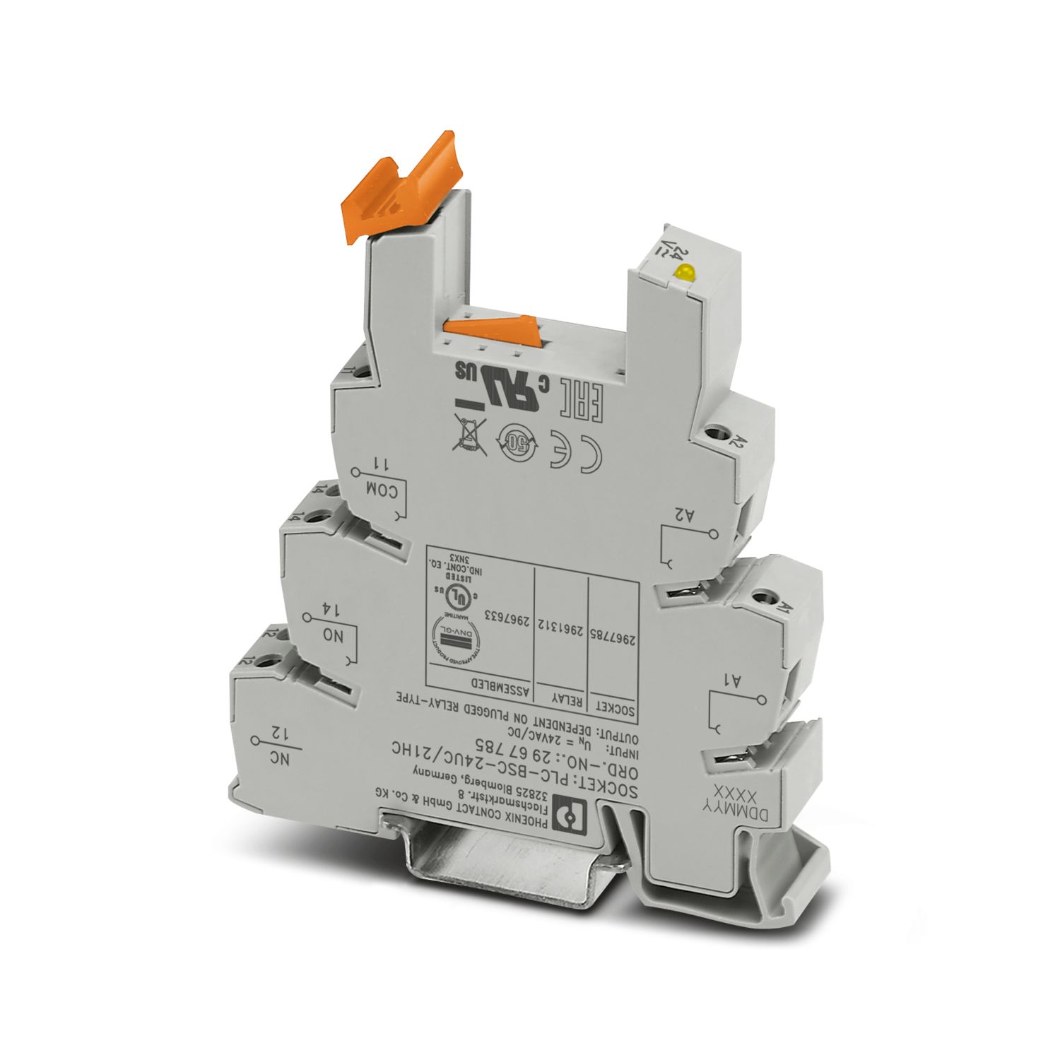 Phoenix Contact PLC-BSC- 24UC/21HC 1 Pin 24V ac/dc DIN Rail Module