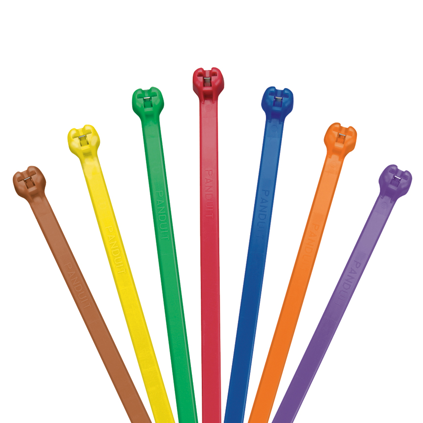 Panduit Cable Ties, 203mm x 4.7 mm, Yellow Nylon, Pk-1000