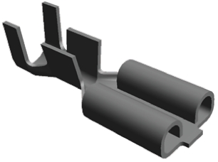 TE Connectivity FASTON .250 Uninsulated Female Spade Connector, Receptacle, 4.75 x 0.51mm Tab Size, 0.5mm² to 1.3mm²