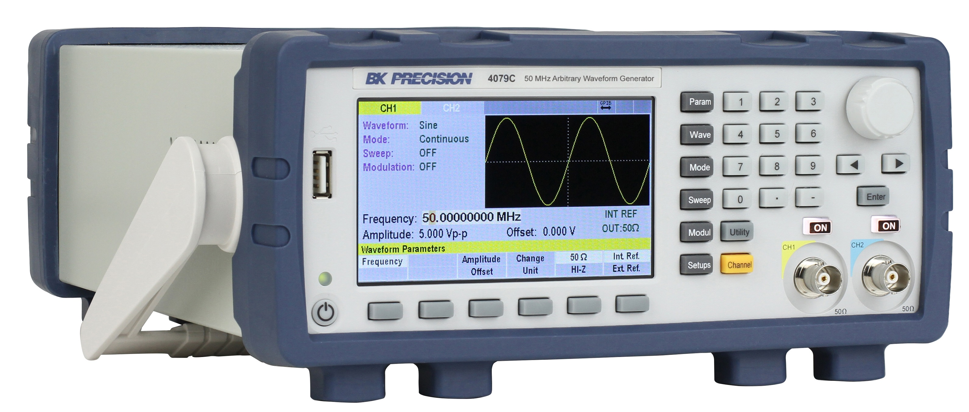 BK Precision 4079C Arbitrary Waveform Generator, 50MHz Max, 2-Channel, 1 MHz Min - With RS Calibration