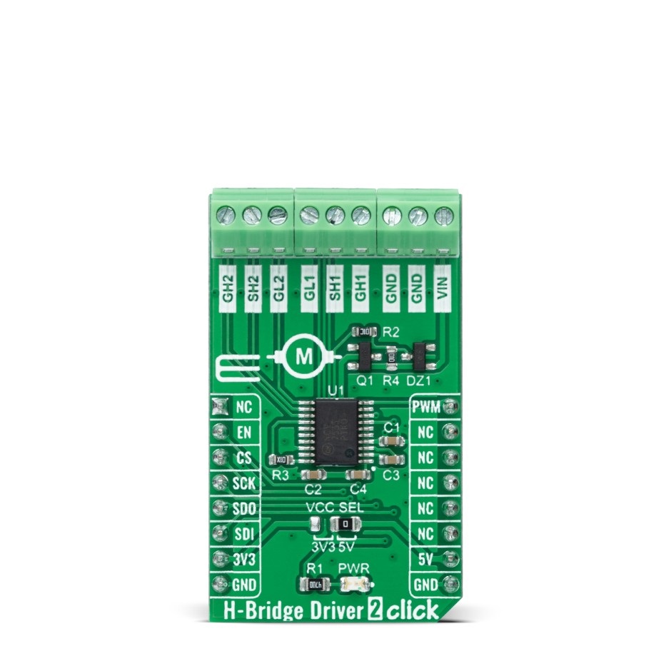 MikroElektronika H-BRIDGE Driver 2 Click DC Motor Driver for H-bridge Gate Driver for DC Motor
