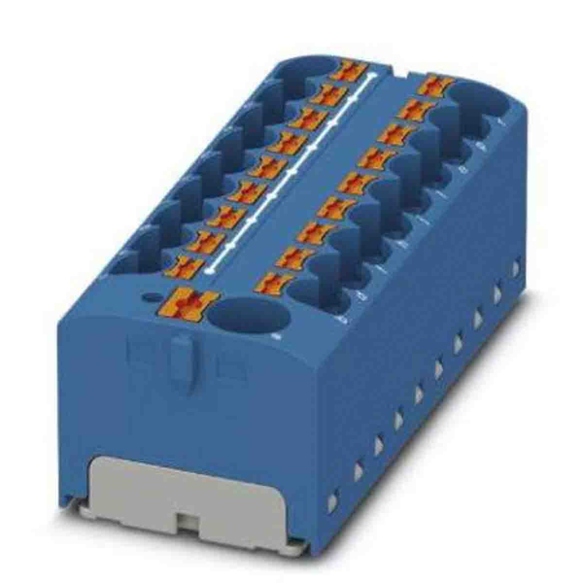 Phoenix Contact Distribution Block, 19 Way, 6mm², 32A, 450 V, Blue