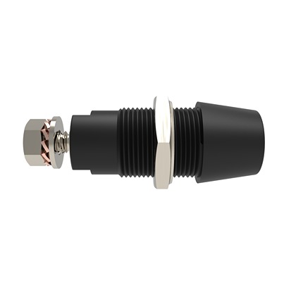 Schutzinger Black Female Banana Connector, 4 mm Connector, M4 Thread Termination, 32A, 1.5 kV dc, 1 kV dc, 600 V dc,