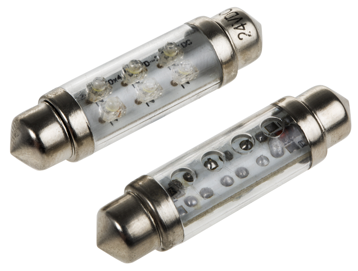 JKL Components LED Car Bulb, White, Festoon shape