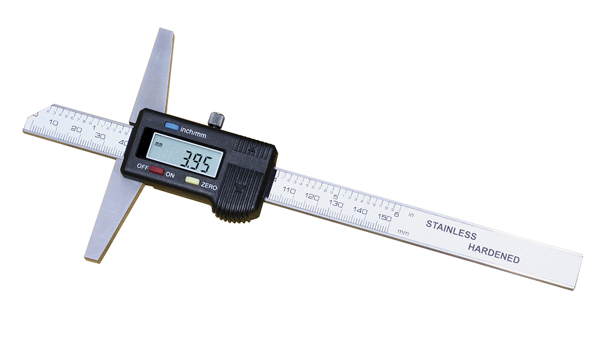 RS PRO 200mm Imperial & Metric Depth Gauge, Stainless Steel