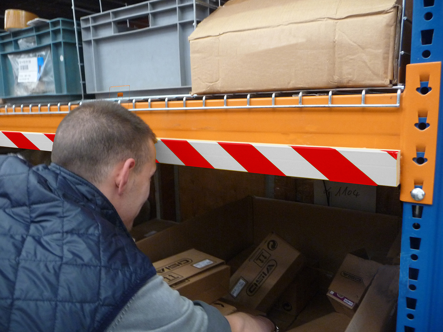 Viso Red, White Wall Protector 750mm x 60mm