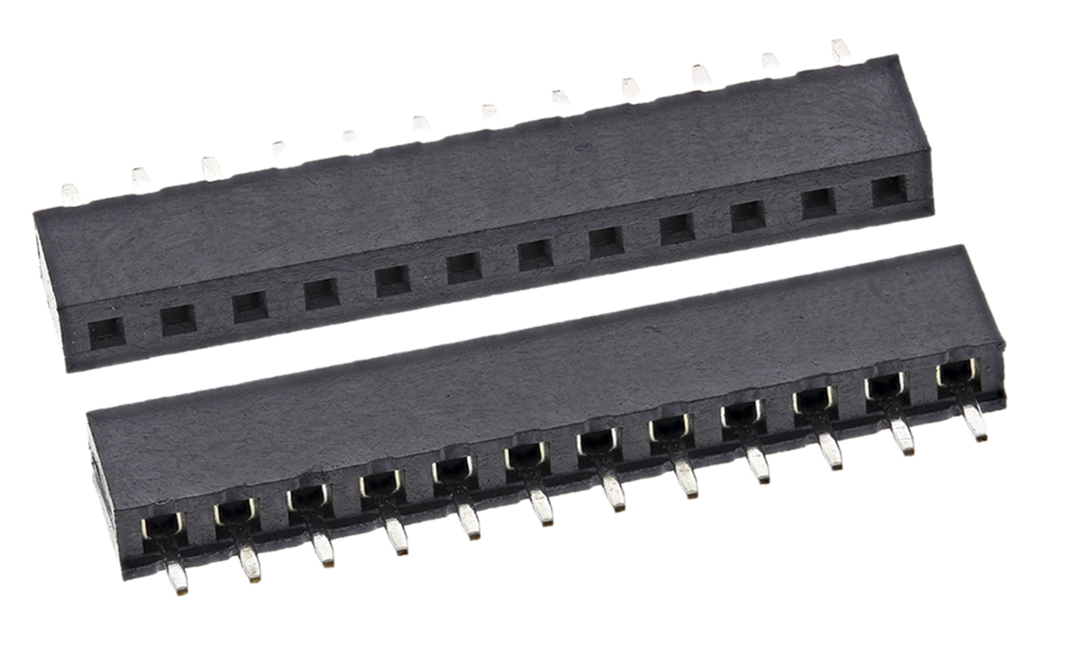 HARWIN Straight Through Hole Mount PCB Socket, 12-Contact, 1-Row, 2mm Pitch, Solder Termination