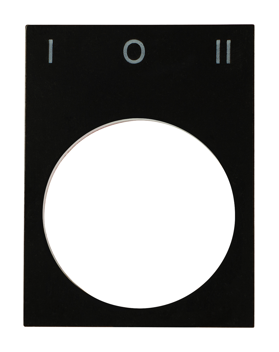 RS PRO Legend Plate for Use with Ptec Push Button, I - O - II