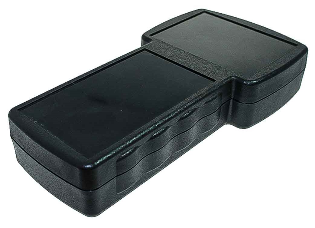 RS PRO Black ABS Hand Held Enclosure, Display Window, IP54, 210 x 110 x 41mm