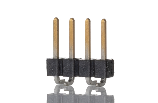 Samtec TSM Series Straight Surface Pin Header, 4 Contact(s), 2.54 mm Pitch, 1 Row, Unshrouded