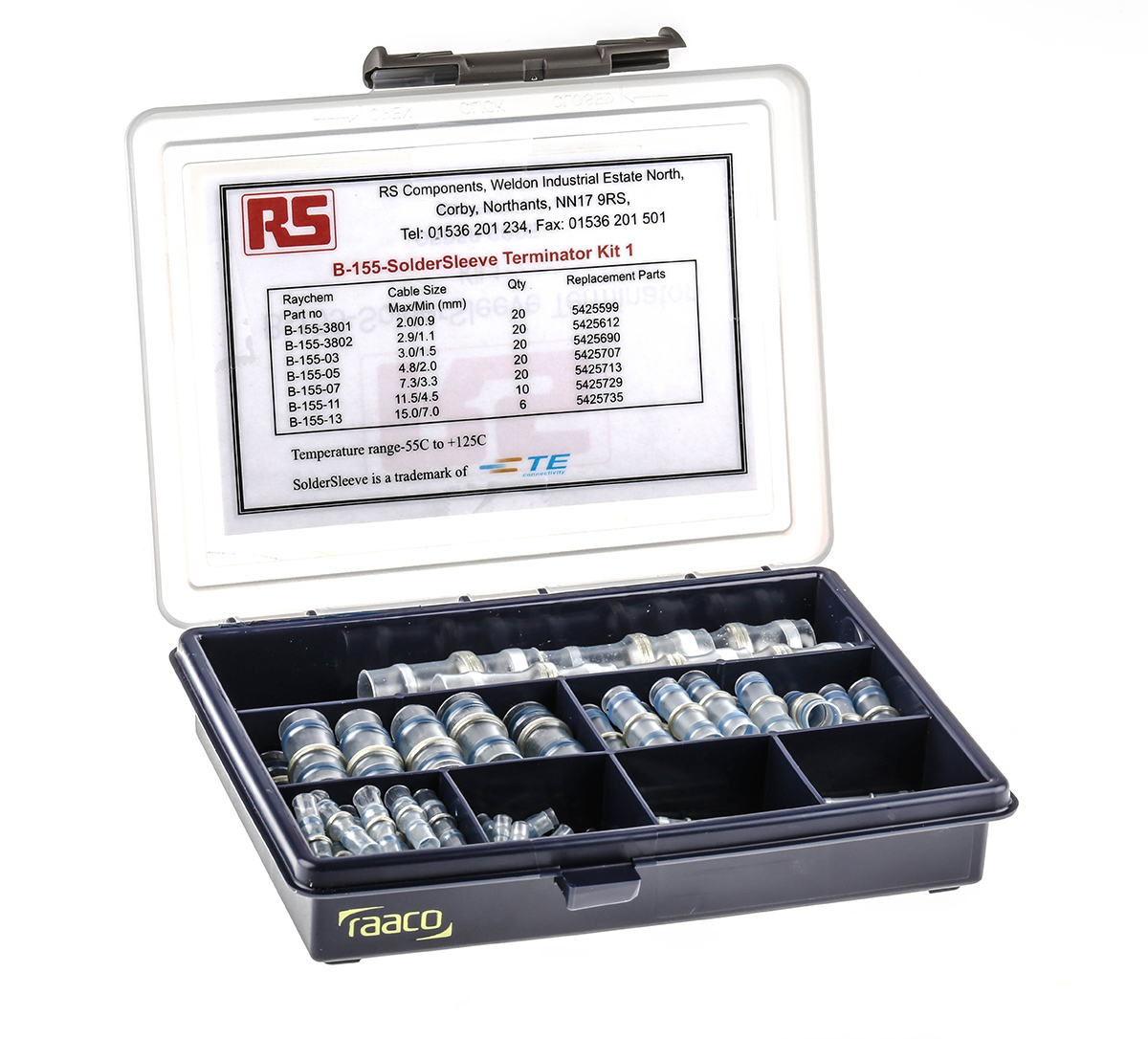 TE Connectivity Solder Sleeve Kit 1.5 → 15.1mm Cable Diameter