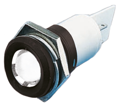 RS PRO White Panel Mount Indicator, 24V ac/dc, 22mm Mounting Hole Size, Solder Tab Termination