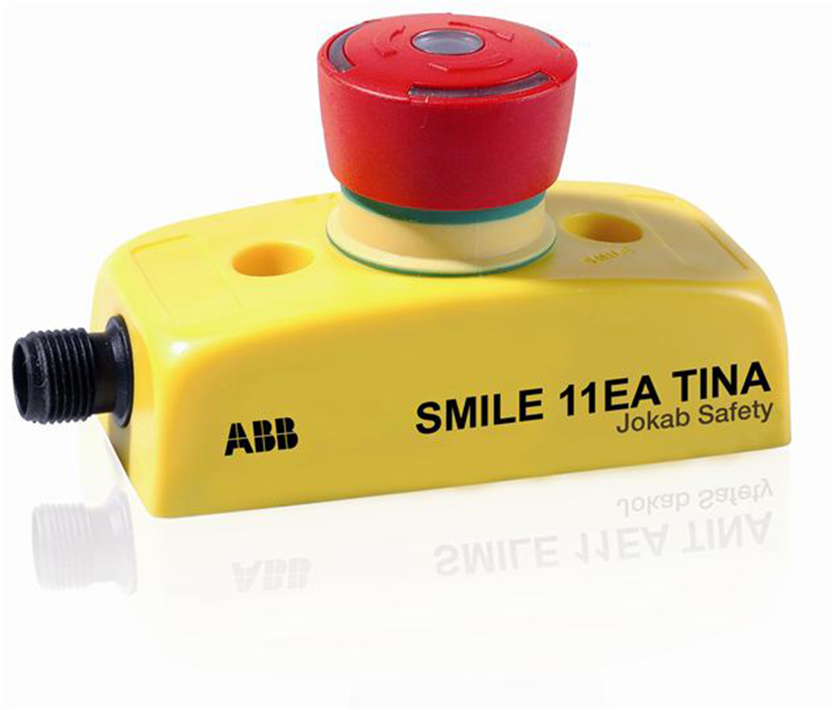 ABB Jokab Smile 11 EA Tina Series Twist Release Emergency Stop Push Button, Panel Mount, IP65