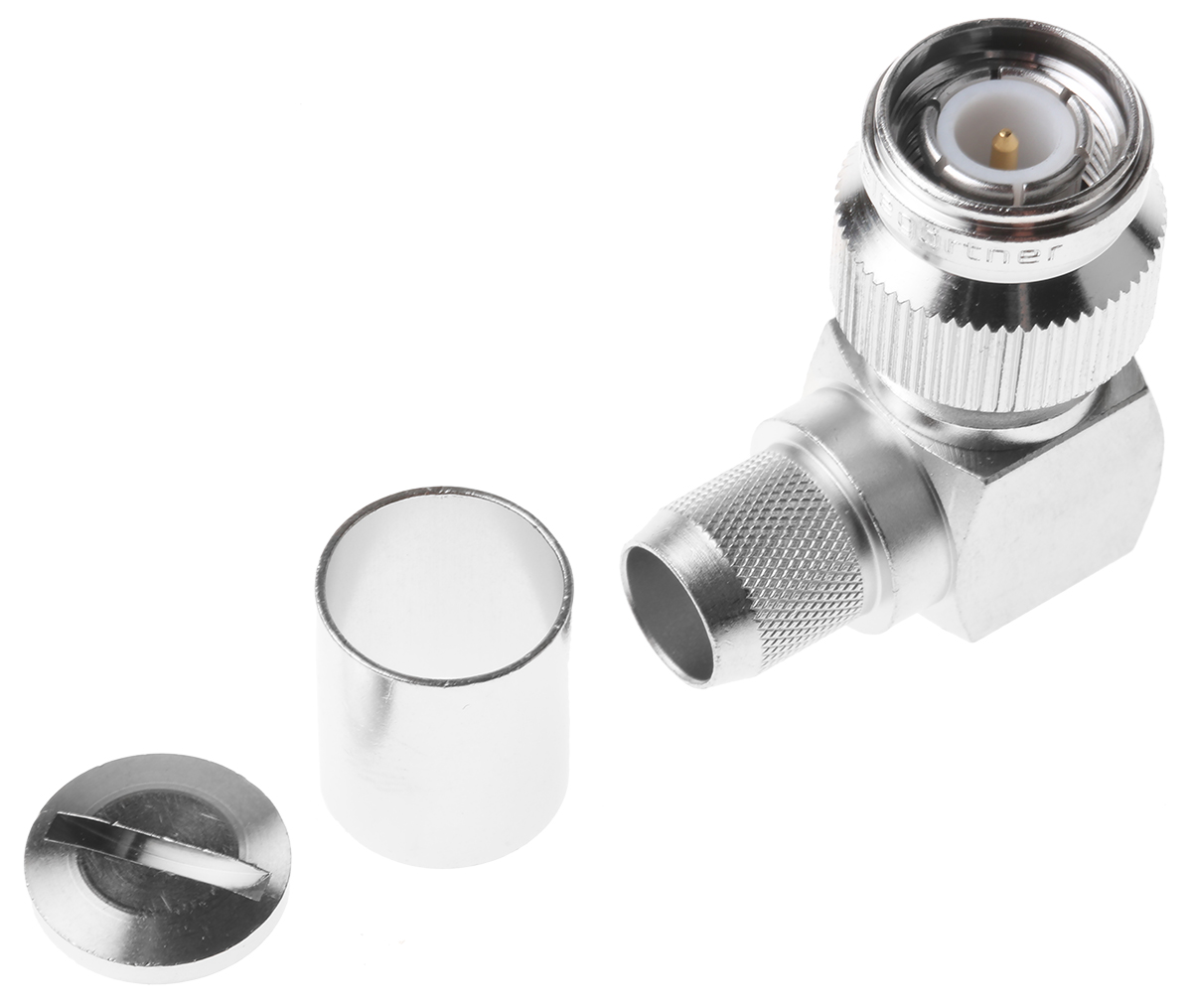 Telegartner, Plug Cable Mount TNC Connector, 50Ω, Solder Termination, Right Angle Body