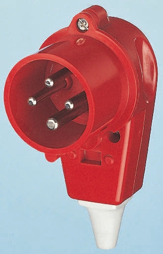 MENNEKES IP44 Red Cable Mount 4P Industrial Power Plug, Rated At 16A, 400 V