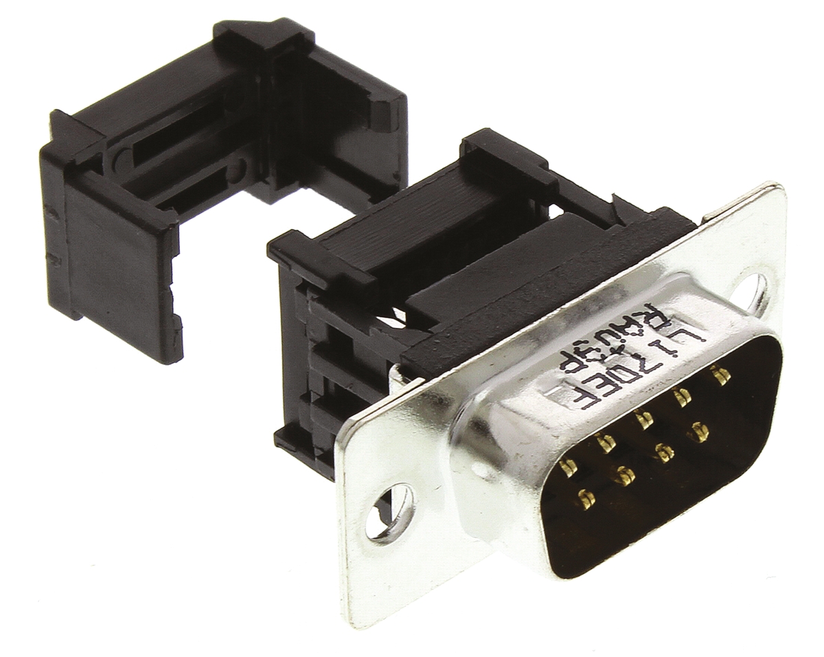 Amphenol Communications Solutions DFR 9 Way Right Angle Cable Mount D-sub Connector Plug, 2.74mm Pitch