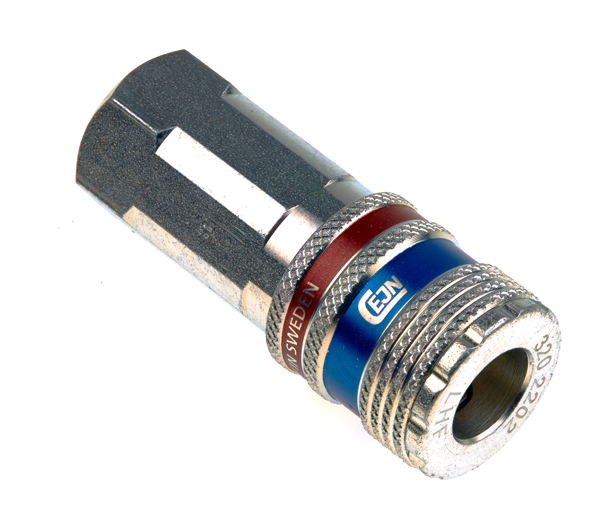 CEJN Brass, Steel Female Pneumatic Quick Connect Coupling, G 1/4 Female Threaded