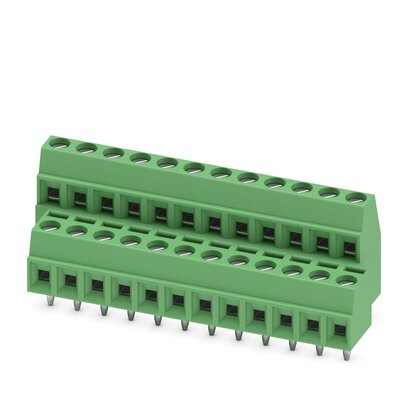 Phoenix Contact 81, MKKDS 1/12-3 Series PCB Terminal Block, 24-Contact, 3.81mm Pitch, Solder Mount, 2-Row, Screw
