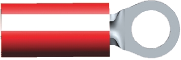 TE Connectivity, PIDG Insulated Ring Terminal, M3.5 Stud Size, 0.26mm² to 1.65mm² Wire Size, Red, White