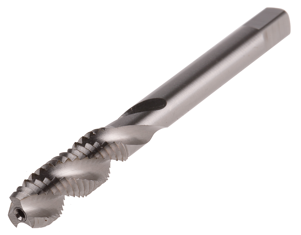 RS PRO Threading Tap HSS 1-Piece 1.25mm Pitch Metric Standard Manual or machine tap M8 Thread