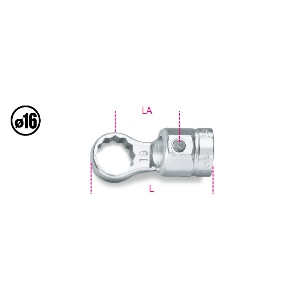BETA Pipe Wrench, 58 mm Overall, 12mm Jaw Capacity