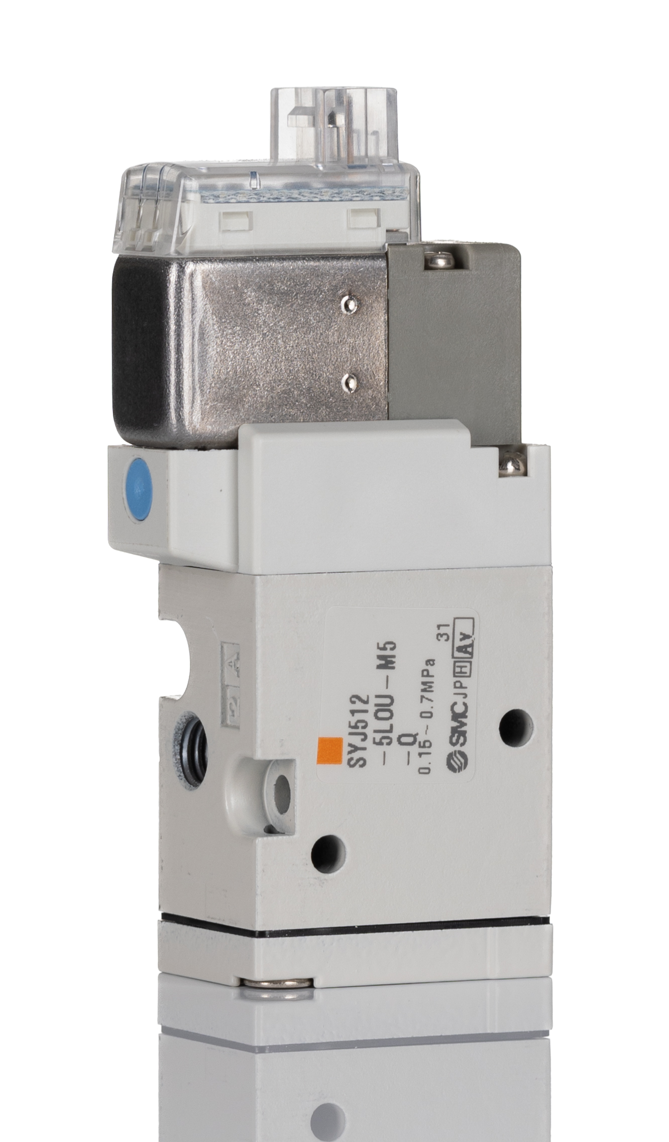SMC 3/2 Pneumatic Solenoid Valve - Solenoid/Pilot Metric M5 SYJ500 Series 24V dc