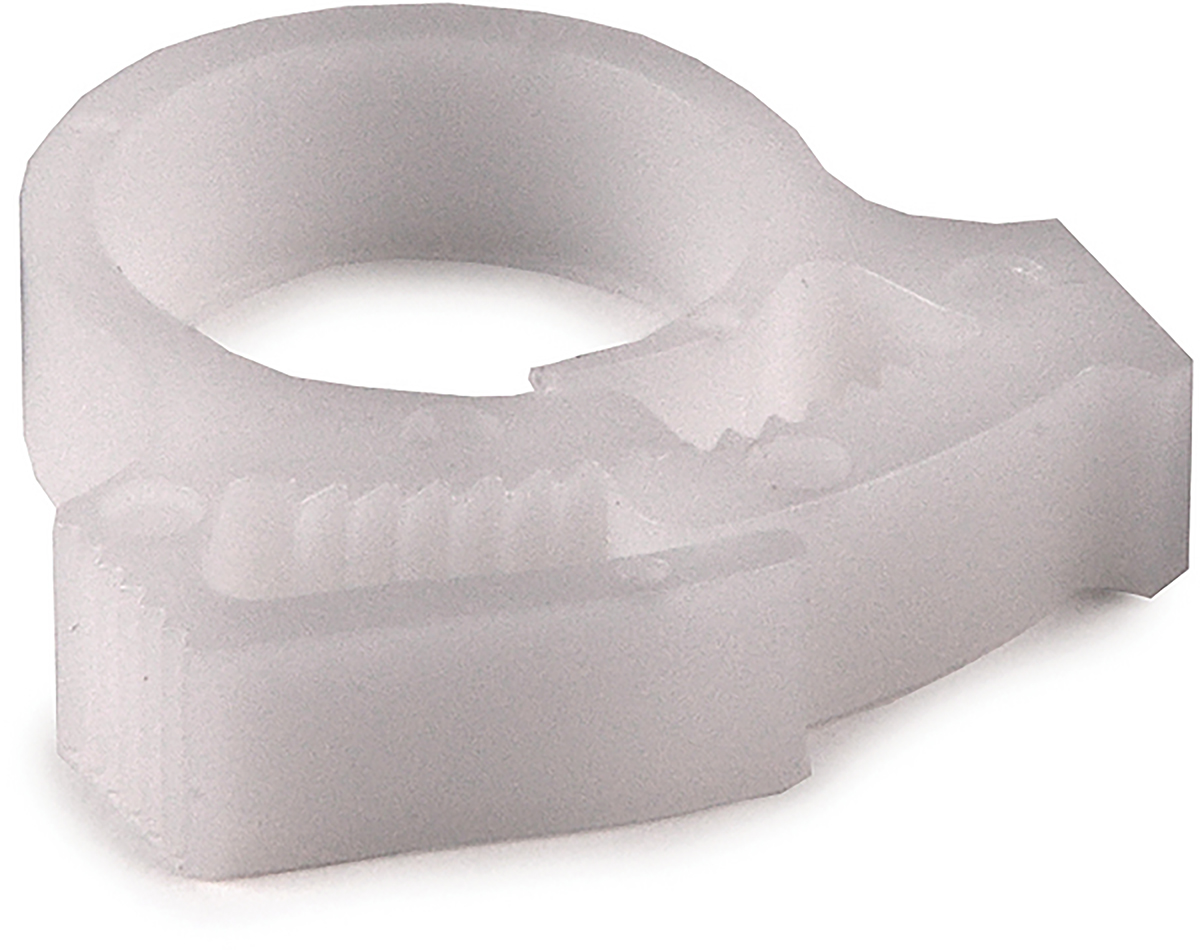 HellermannTyton POM SNP-Series hose clip, 24mm Band Width, 12mm ID