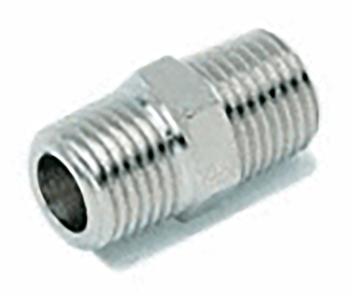 RS PRO Brass Pipe Fitting, Straight Threaded Nipple, Male 1/4in to Male 1/4in
