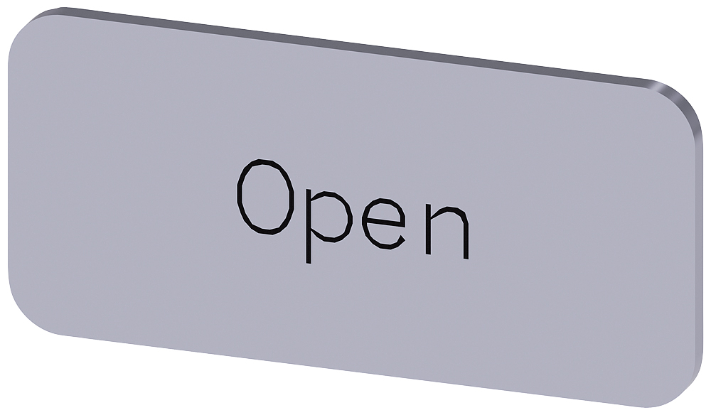 Siemens Labeling plate, Open