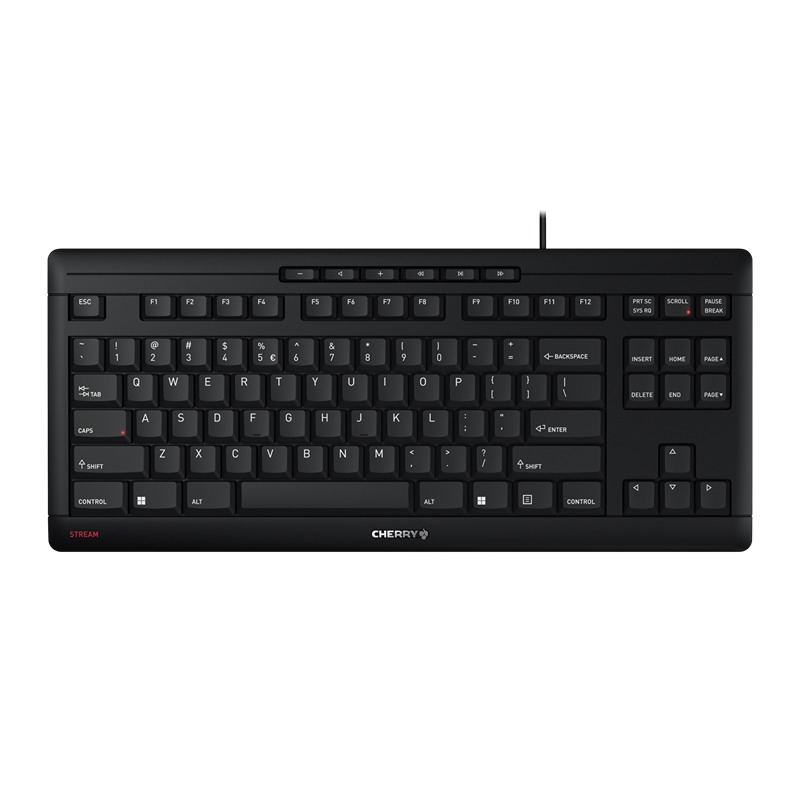 Cherry CHERRY STREAM KEYBOARD Wired USB Keyboard, Qwerty EU, Black
