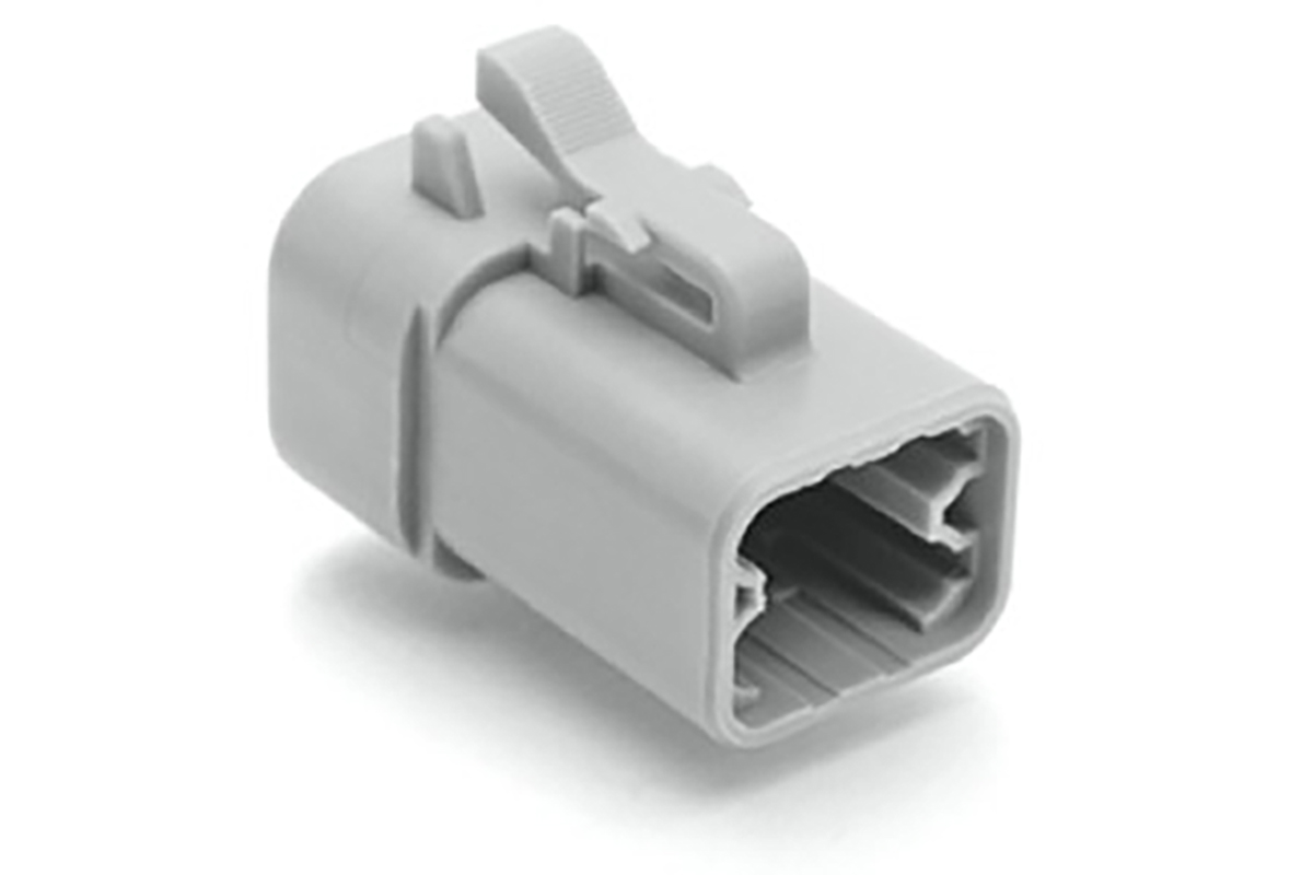 Amphenol Industrial, ATP Automotive Connector Plug Grey Cable Mount 4 Way, Crimp Termination ATP06-4S