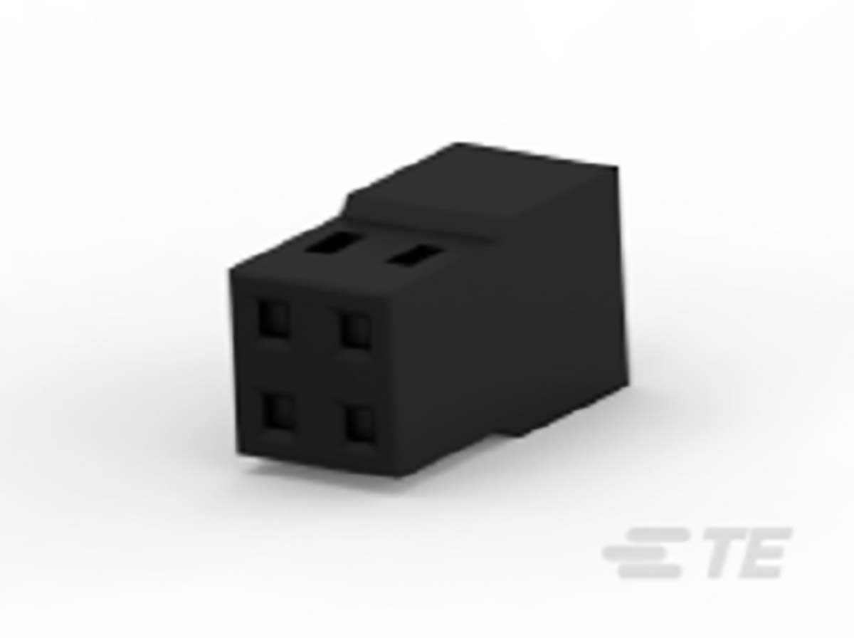 TE Connectivity, AMPMODU Female PCB Connector Housing, 2mm Pitch, 4 Way, 2 Row