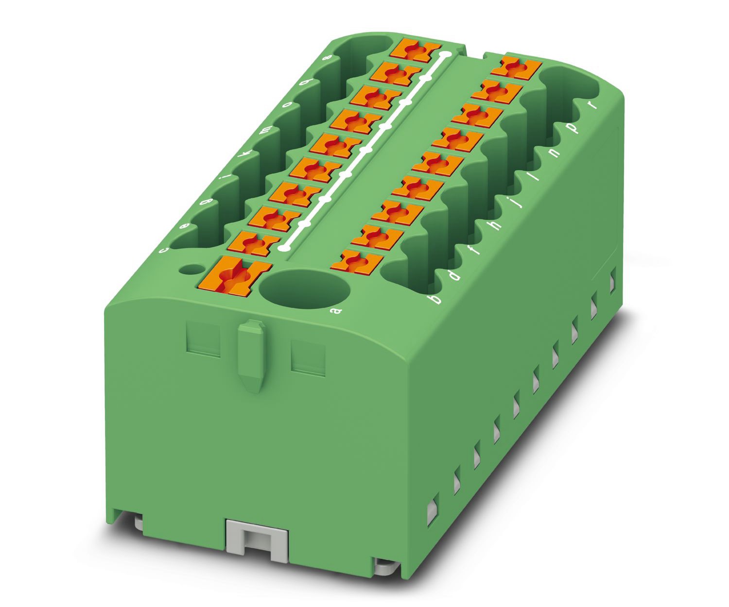 Phoenix Contact Distribution Block, 19 Way, 4mm², 24A, 450 V, Green