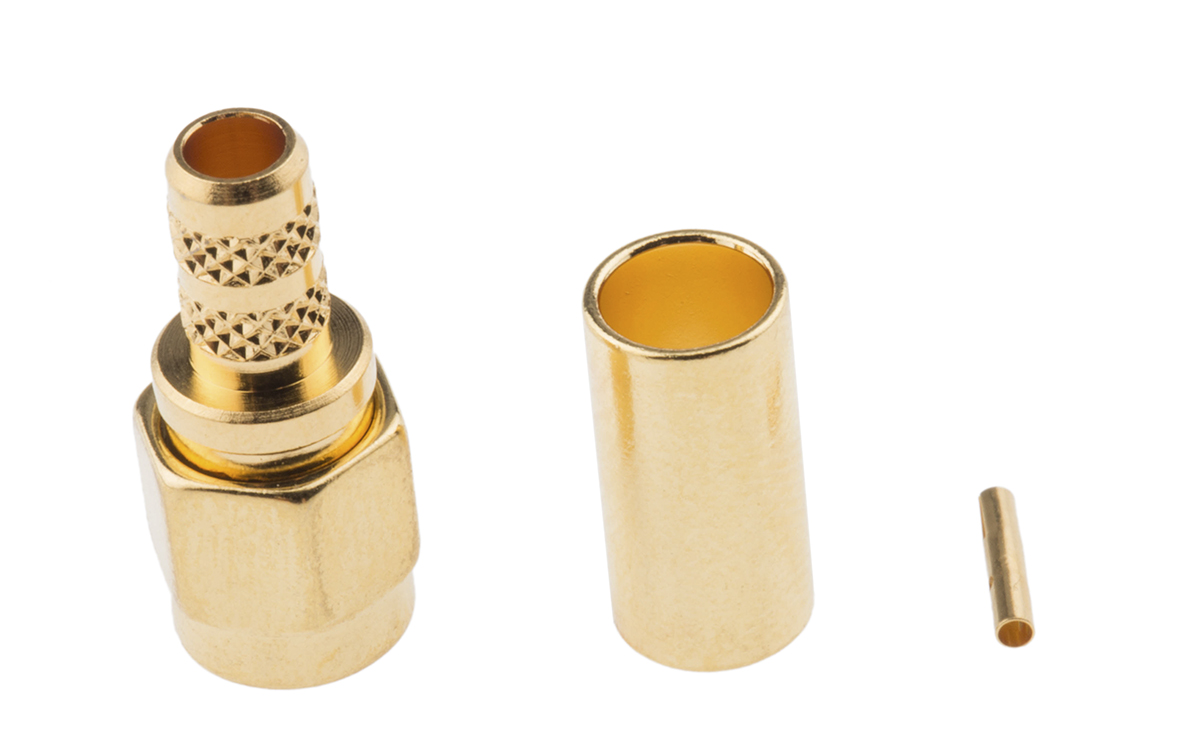 Amphenol RF, Plug Cable Mount SMA Connector, 50Ω, Crimp Termination, Straight Body