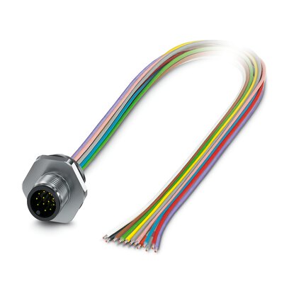 Phoenix Contact Circular Connector, 12 Contacts, Front, M12 Connector, Plug, Male, IP67, SACC Series
