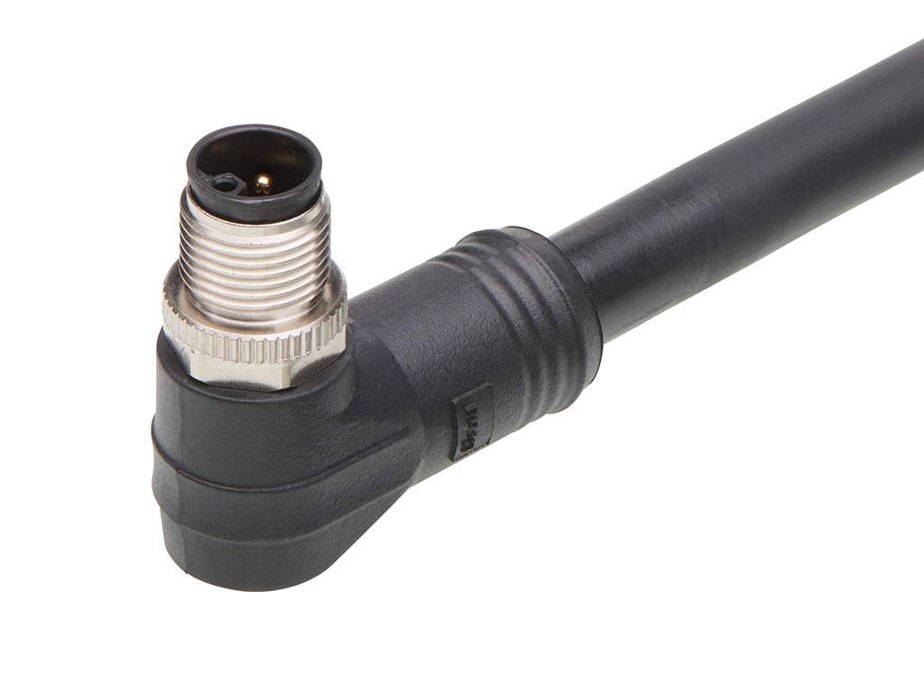 Brad from Molex Cordset, 4 Contacts, Cable, M12 Connector, Plug, Male, IP67, 120500 Series