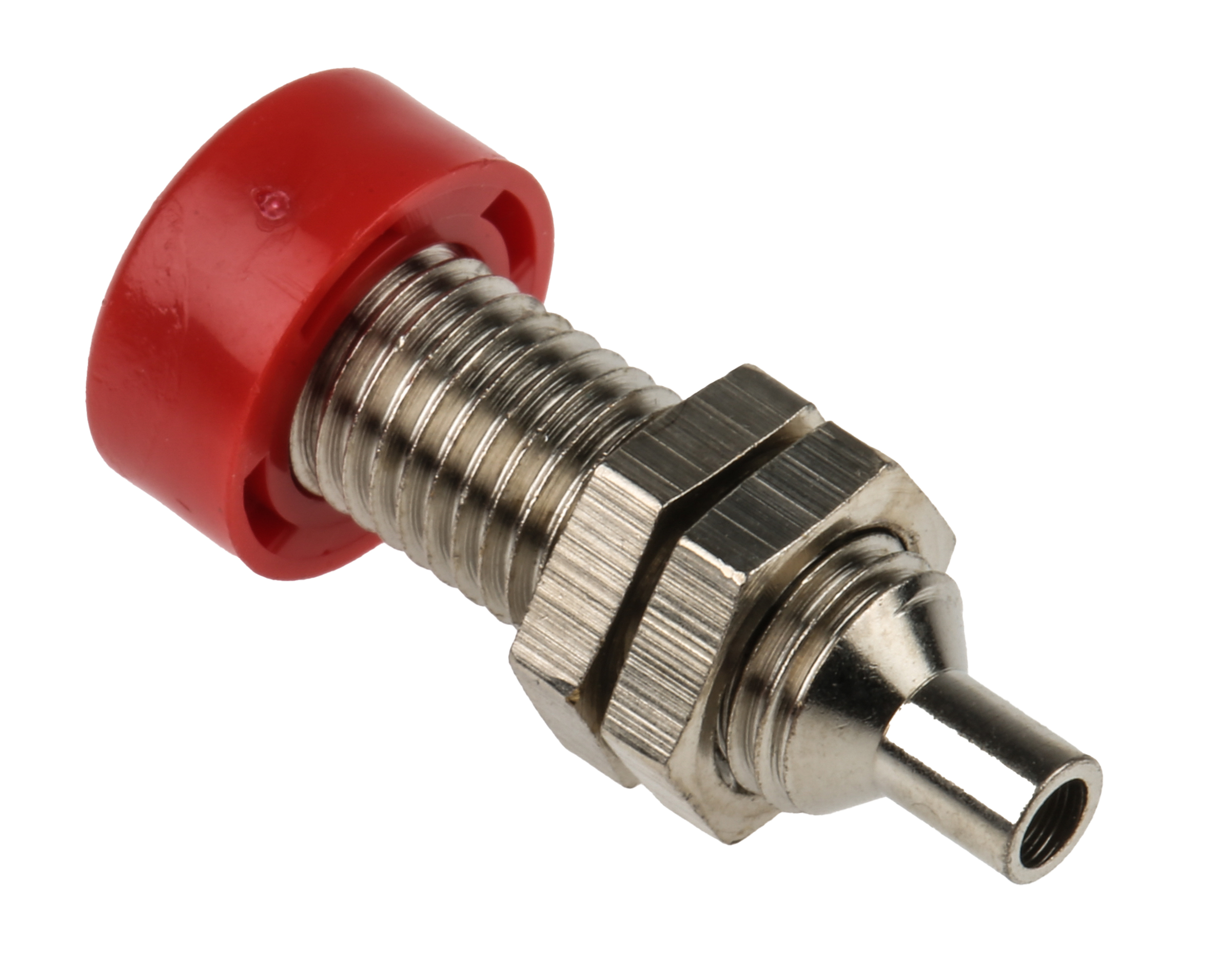 Schutzinger Red Female Banana Socket, 4 mm Connector, 32A, 33 V ac, 70V dc, Nickel Plating