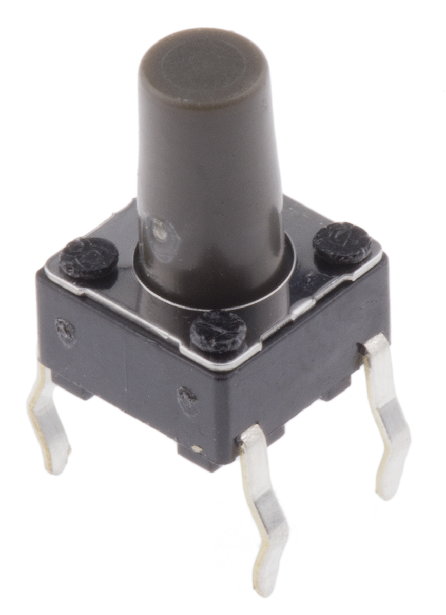 Alps Alpine Grey Stem Tactile Switch, SPST 50 mA @ 12 V dc 9.5mm Surface Mount
