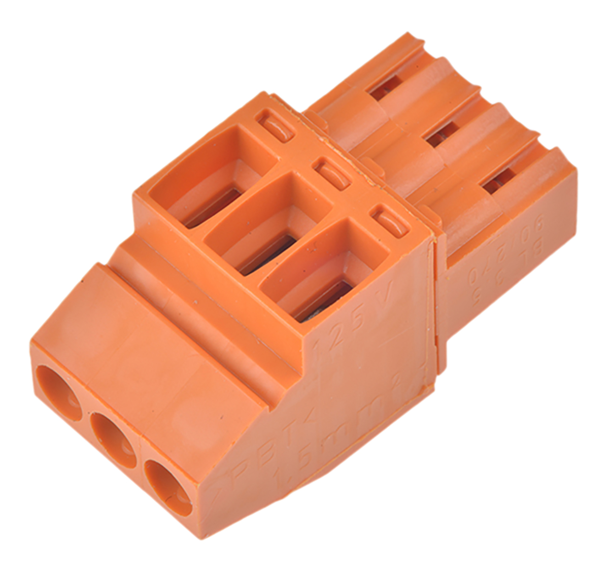Weidmuller, 3.5mm Pitch, BL, 3 Way, Pluggable Terminal Block, Plug, Cable Mount, Screw Termination, 1638560000
