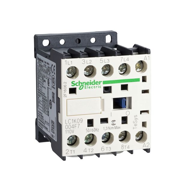 Schneider Electric TeSys LC1K Contactor, 110 V ac Coil, 4-Pole, 20 A, 4NO, 690 V ac